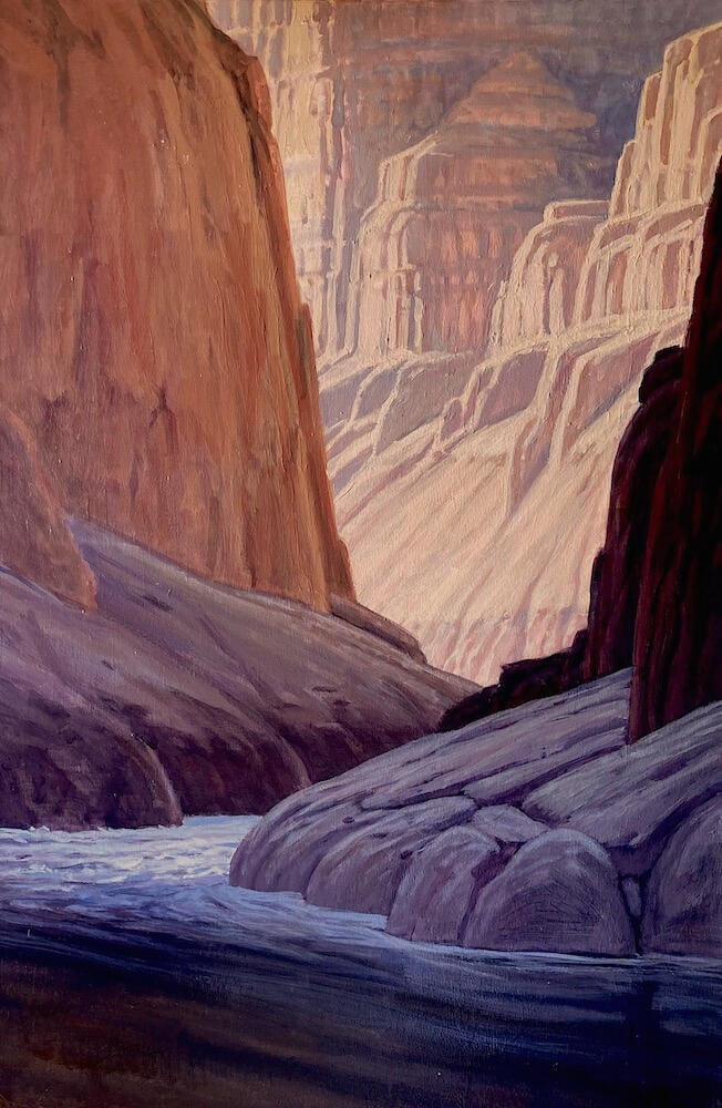 splendor canyon - colorado river - grand canyon art colorado river painting - grand canyon art