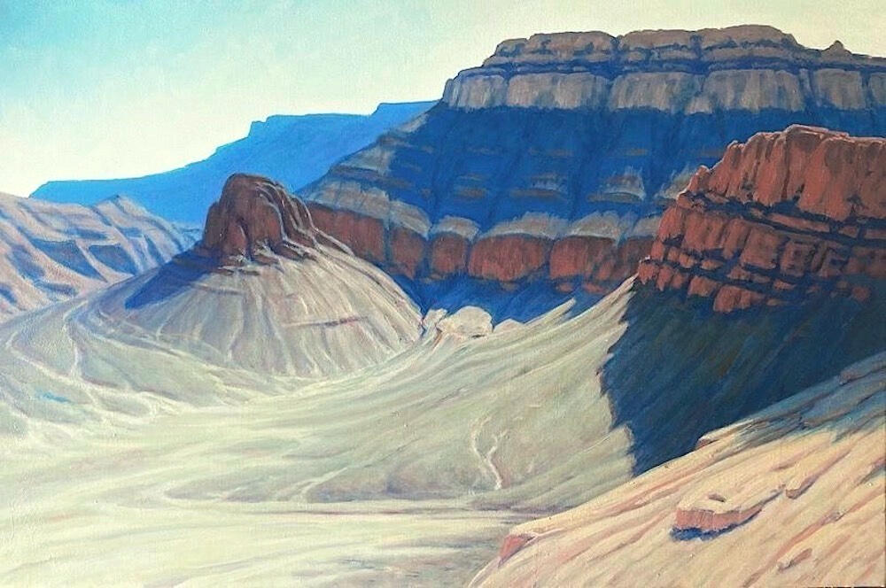 along the Tonto - grand canyon art grand canyon art - looking over the tonto rim